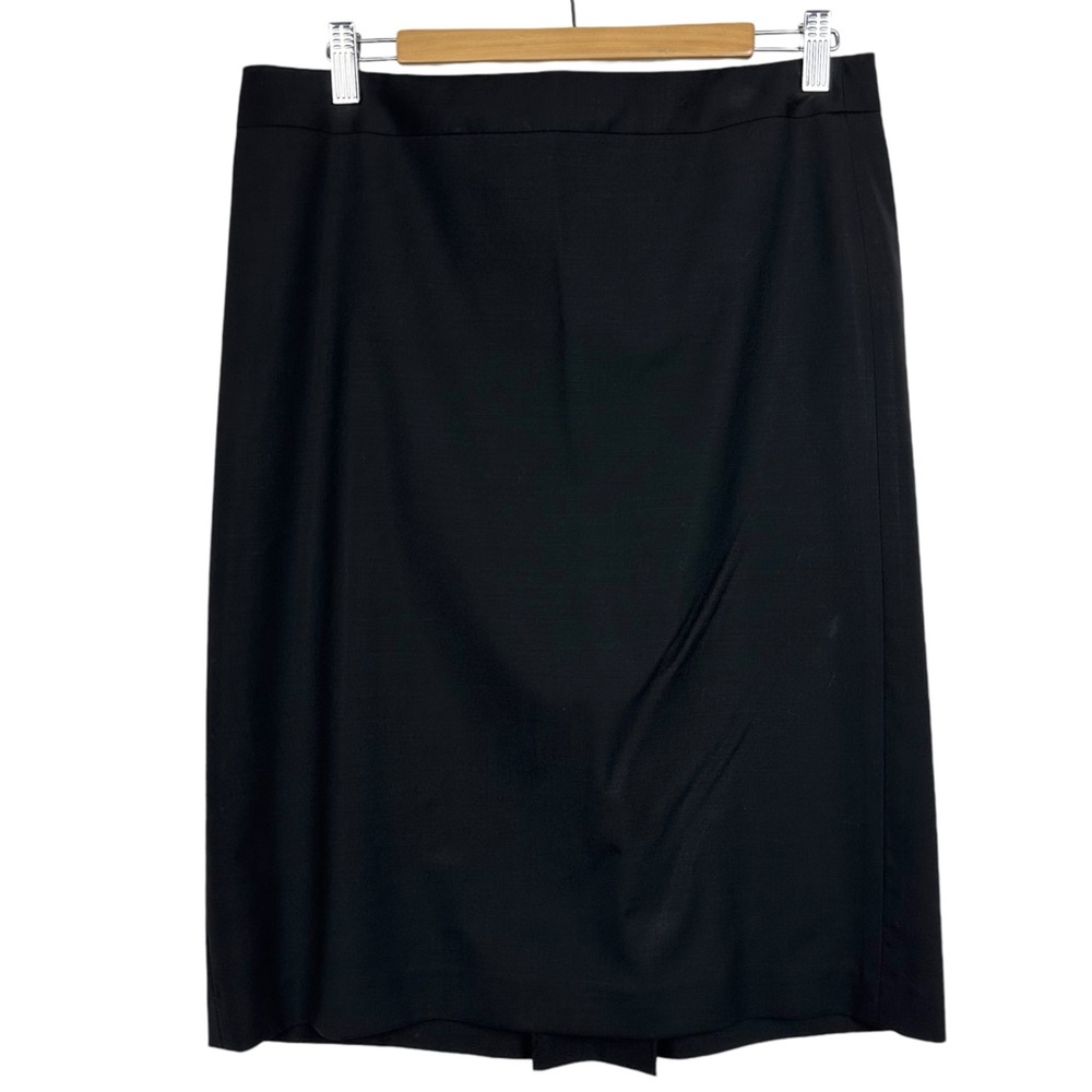 Banana Republic Stretch Wool Blend Knee Length Chic Tailored Pencil Skirt Black - Picture 10 of 10